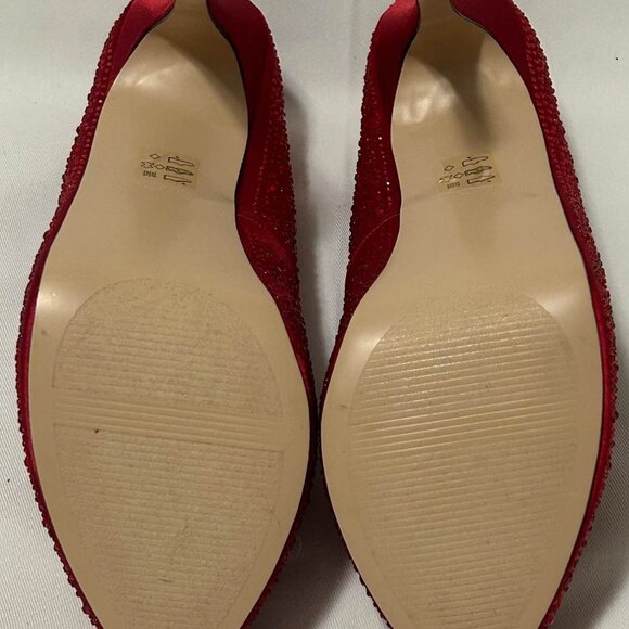 ALDO - Red Rhinestone Heels - Picture 2 of 5